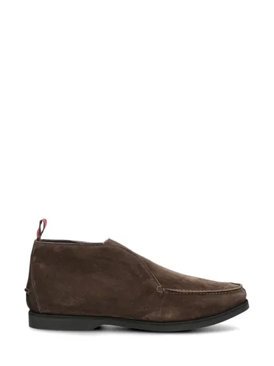 Kiton Low Shoes In Dark Brown