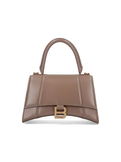 Balenciaga "hourglass" Handbag In Beige