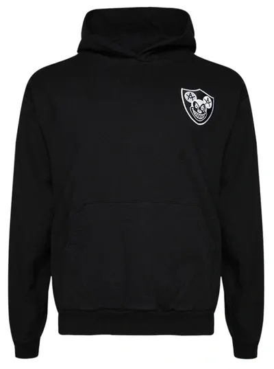 Local Authority Mischief Shield Fleece Hoodie In Black