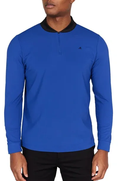 Redvanly Briar Contrast Collar Quarter Zip Pullover In Limoges