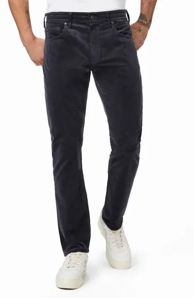 Paige Lennox Slim Fit Corduroy Pants In Blue