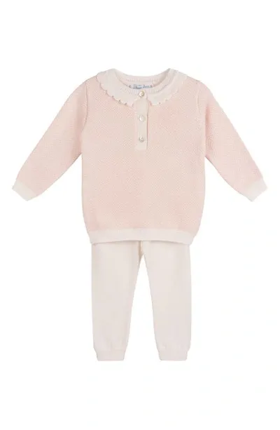 Feltman Brothers Babies'  Chevron Sweater & Pants Set In Blush