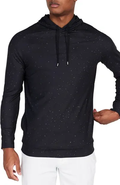 Redvanly Chivas Flecked Stretch Hoodie In Tuxedo