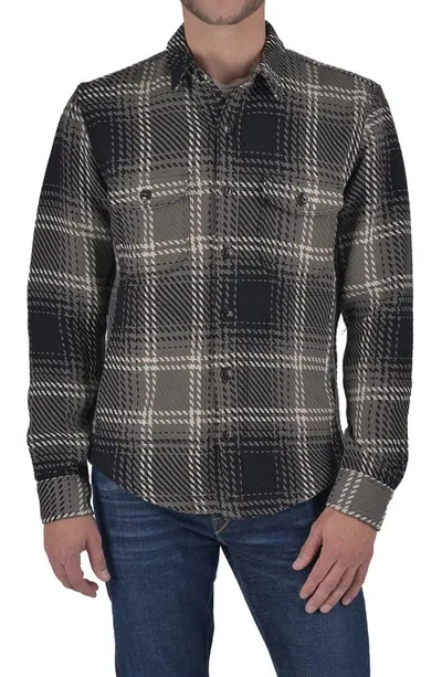 Hiroshi Kato The Anvil Plaid Cotton Shirt Jacket In Gray