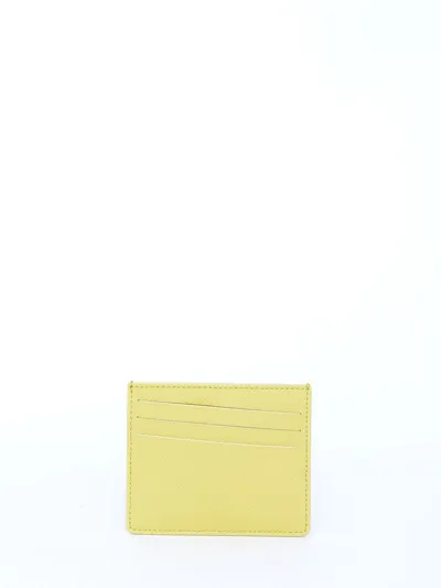 Maison Margiela Lime Leather Cardholder In Yellow