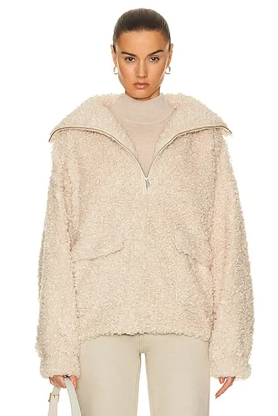 Grlfrnd The Winter Sherpa Popover In Fawn