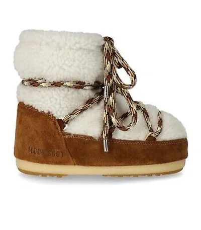 Pre-owned Moon Boot Light Low Shearling Whisky Schneelaars Damen