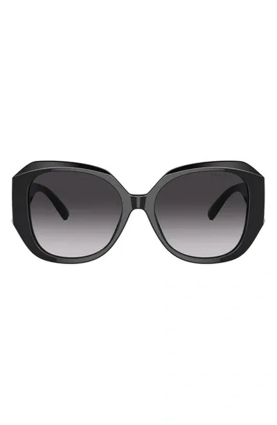 Tiffany & Co 55mm Gradient Square Sunglasses In Black