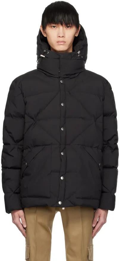 Lardini Black Quilted Down Jacket In 999 Black