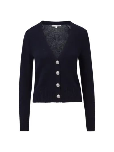 Veronica Beard Women's Solene Cashmere Crop Cardigan In Navy