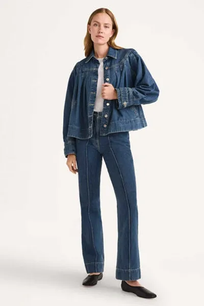 Merlette Easton Denim Jacket In Mid-blue Wash