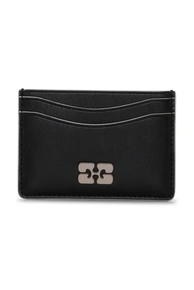 Ganni Bou Card Holder In Black