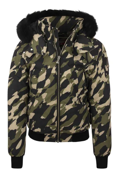 Moose Knuckles Ballistic - Hooded Bomber Jacket In Camouflage