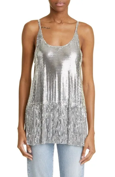 Rabanne Silver-tone Mesh Tank Top