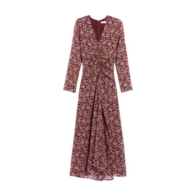 Vanessa Bruno Biba Midi Dress In Marron