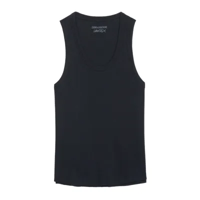 Zadig & Voltaire Alba Wing-print Tank Top In Schwarz