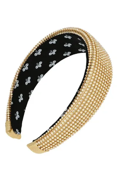 L Erickson Zenica Crystal Embellished Headband In Gold