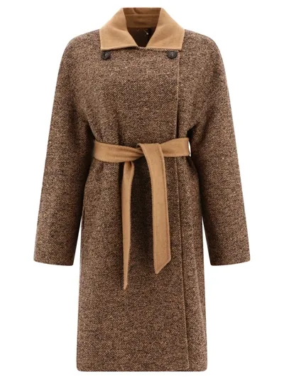 Max Mara Reversible Evelin Coat In Beige