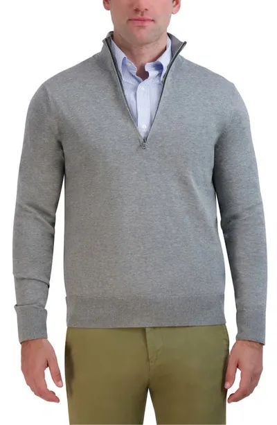 Brooks Brothers Supima Cotton Half-zip Sweater | Grey Heather | Size Xl