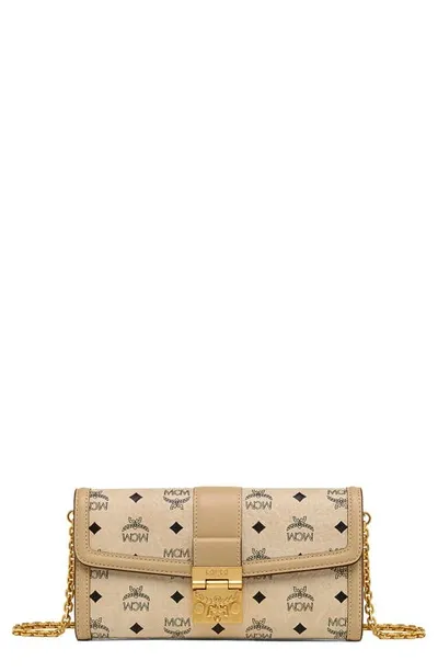 Mcm Large Tracy Monogram-pattern Wallet In Neutrals