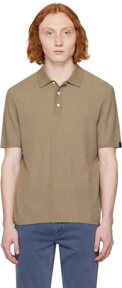 Rag & Bone Taupe Harvey Polo