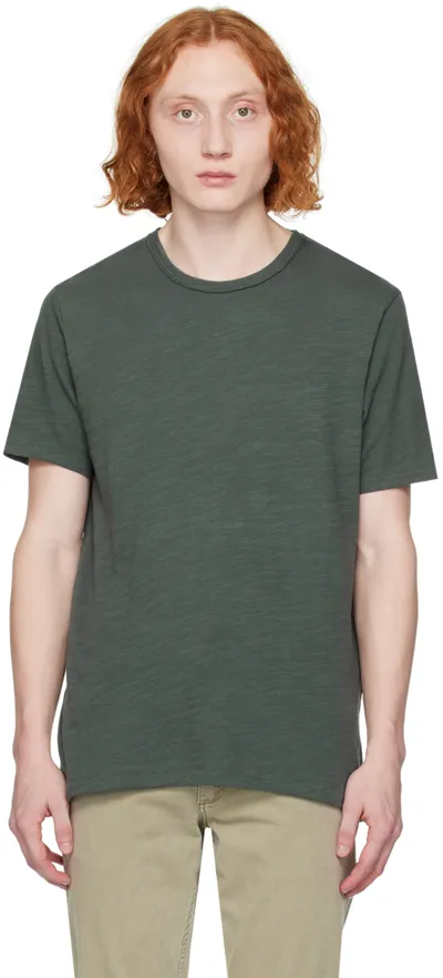 Rag & Bone Green Classic Flame T-shirt In Shadow Green