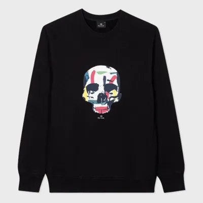 Ps By Paul Smith Logo-print Cotton Sweatshirt In Blacks