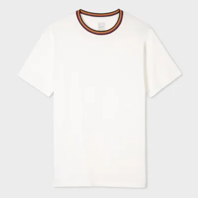 Paul Smith Contrast-trim T-shirt In White