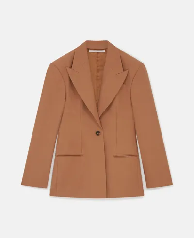 Stella Mccartney Moulded Tailored Blazer In Tobacco