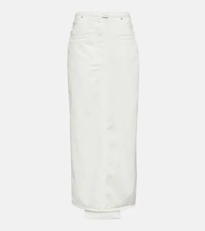 Courrèges Heritage White Denim Long Skirt