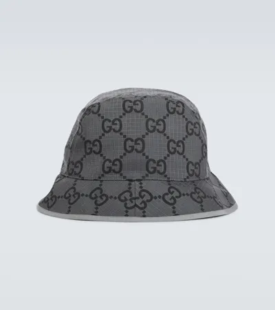 Gucci Gg Technical Bucket Hat In Black