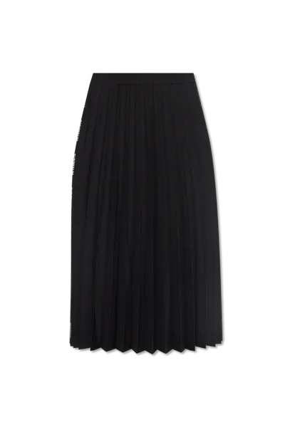 Vetements Pleated Midi Skirt In Black