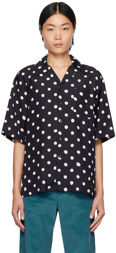 Marni Polka-dot Print Short-sleeved Shirt In Multicolor