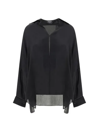 Tom Ford Long Sleeved V In Black