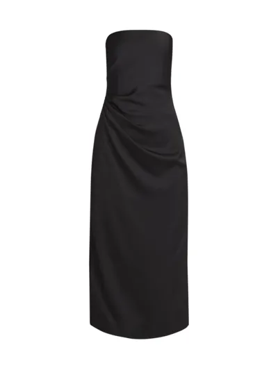 Derek Lam 10 Crosby Harriet Strapless Midi Dress In Black