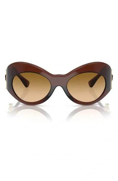 Versace Womens Brown Ve4462 Irregular-frame Injected Sunglasses In Yellow Gradient Brown