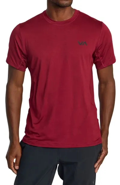 Rvca Sport Vent Logo T-shirt In Deep Magenta