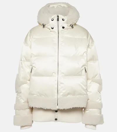 Bogner Mia-ld Down Jacket In Beige,white