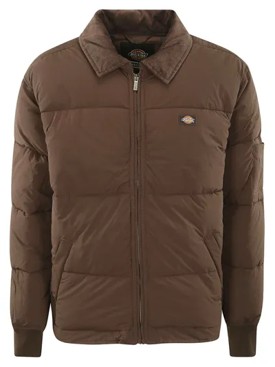 Dickies Padded Puffer Jacket In Brown