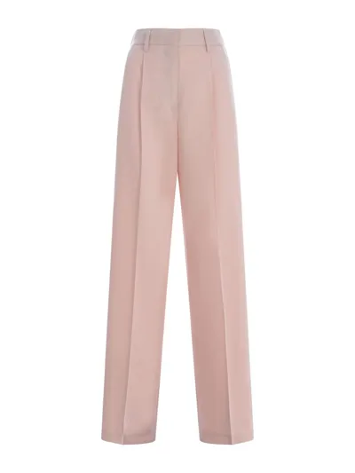 Forte Forte Trousers In Wool Twill In Nude & Neutrals