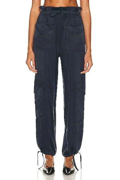 Ganni High Waisted Pant In Sky Captain