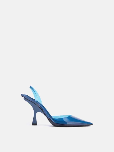 Attico Women's Electric Pvc Slingback Pumps In Electric Blue