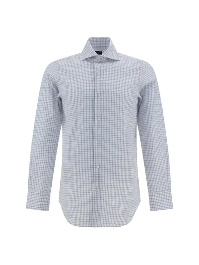 Finamore 1925 Milano Zante Checkered Printed Shirt In Multi