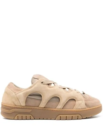 Santha Model 1 Suede Sneakers In Nude & Neutrals