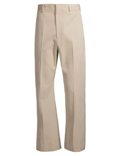 Palm Angels Men's Retro Flare Suit Pants In Beige Black