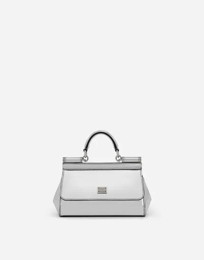 Dolce & Gabbana Small Sicily Handbag In Silver