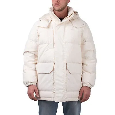 Pre-owned Lacoste Midi Puffer White Herren Daunenjacke Winterjacke Creme Weiss Bh1583-xfj