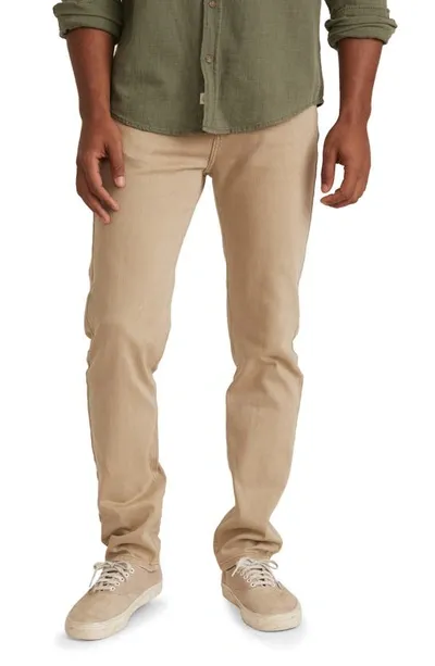 Marine Layer Athletic Fit Five Pocket Stretch Twill Pants In Khaki