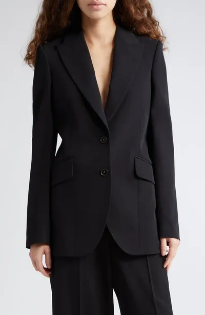 Stella Mccartney Iconic Regular Wool Blazer Jacket In 1000 Black