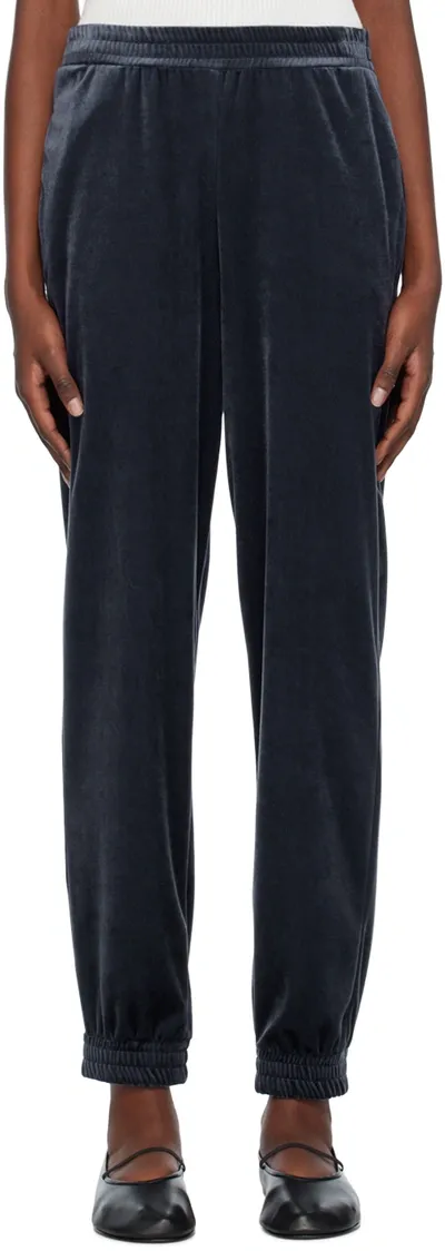 Max Mara Navy Two-pocket Lounge Pants In 003 Navy